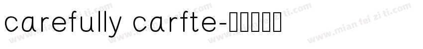 carefully carfte字体转换